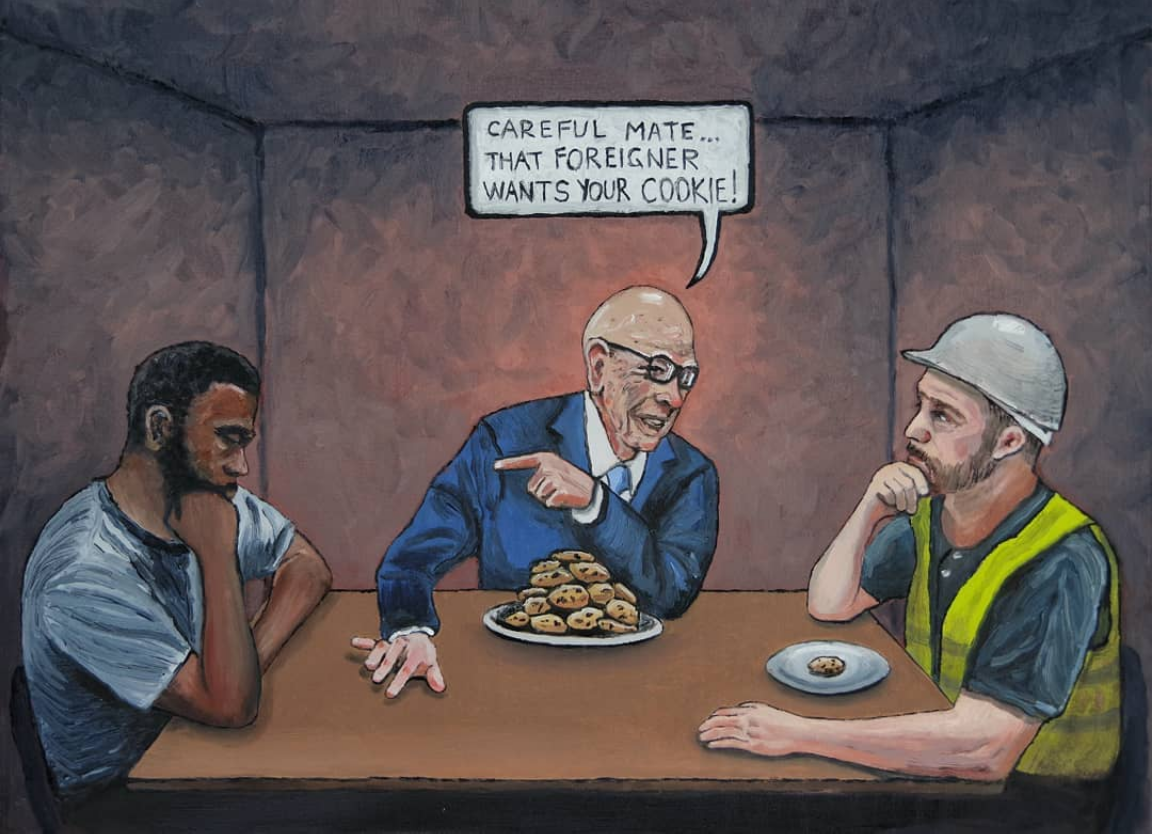 'That foreigner wants your cookie' by Denis Lushch